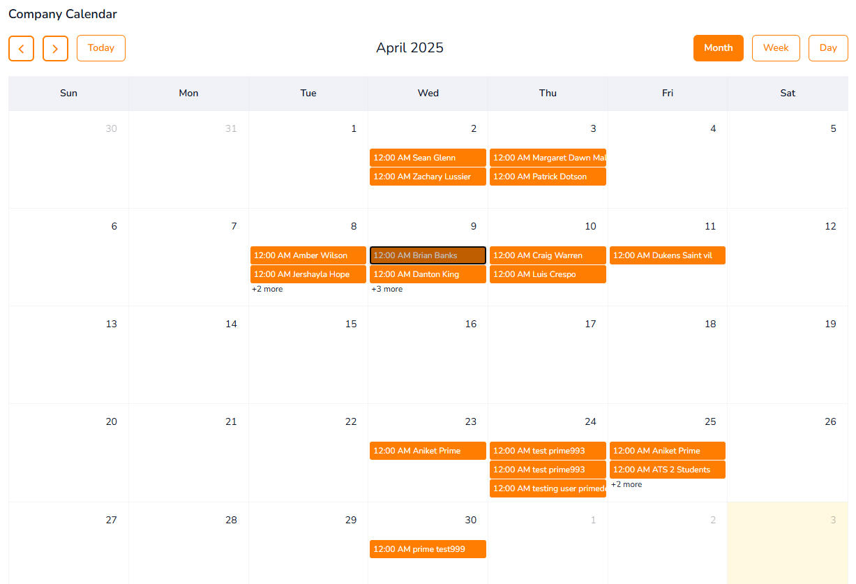Interview scheduling and management interface