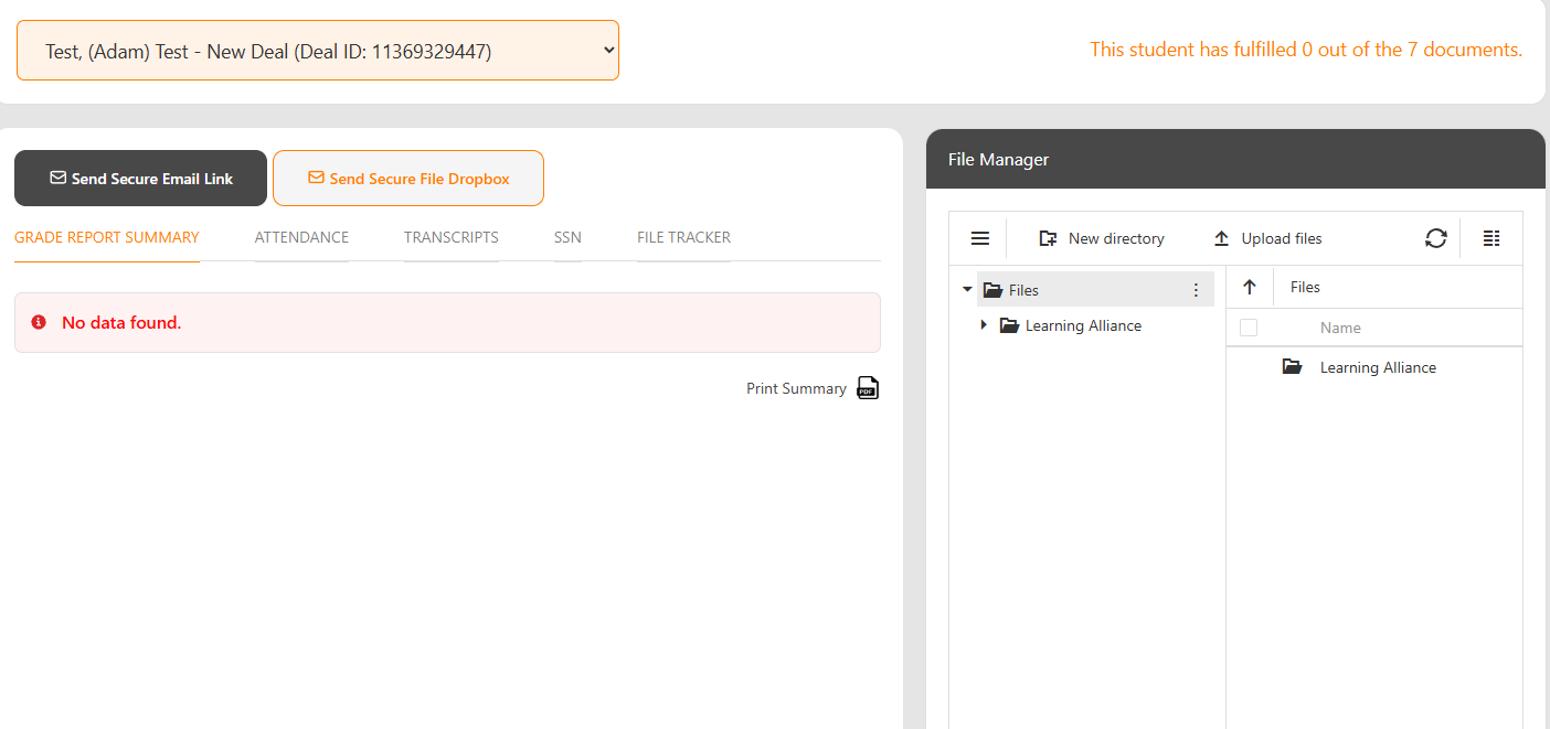 Document Sharing Dashboard