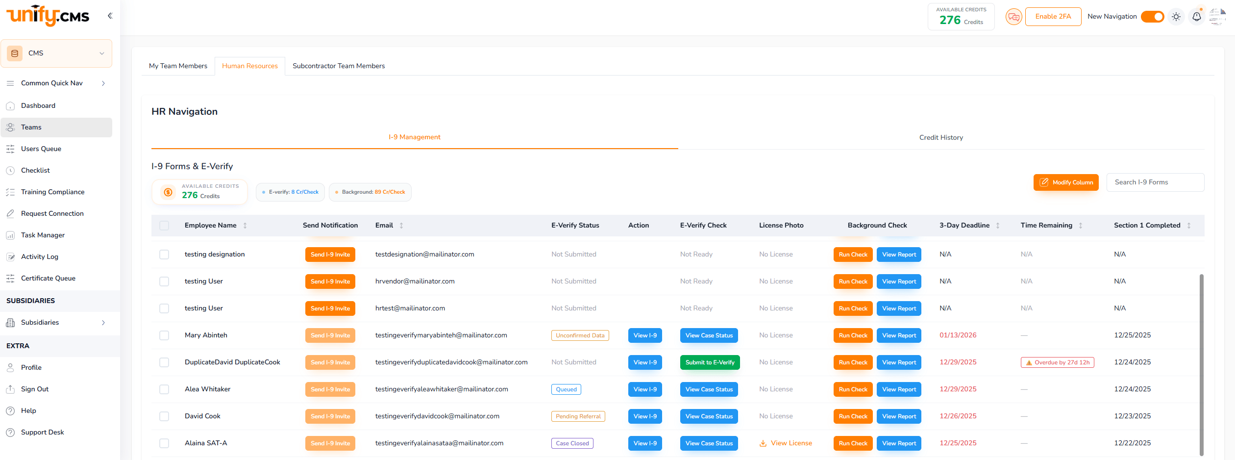 HRM Management Features